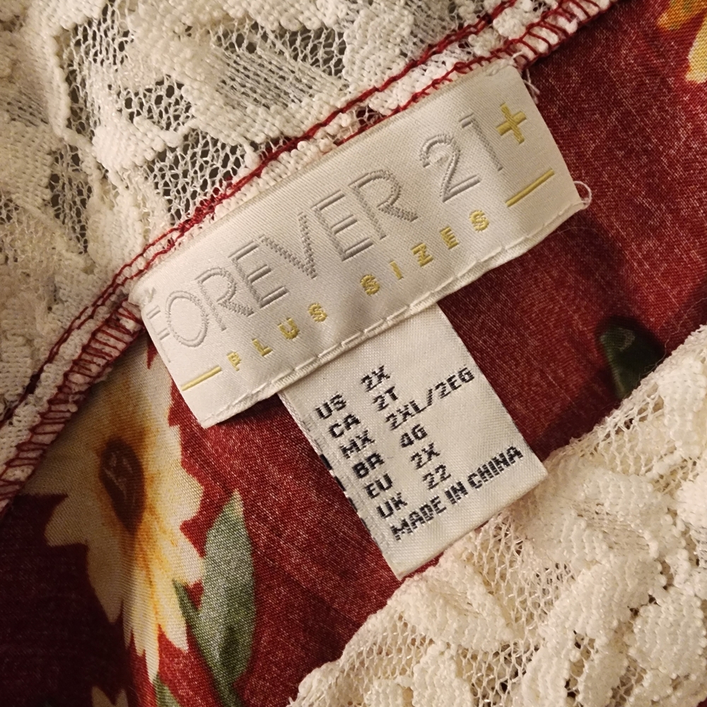Forever 21 Floral Lace Trim Slip Dress - Picture 6 of 6